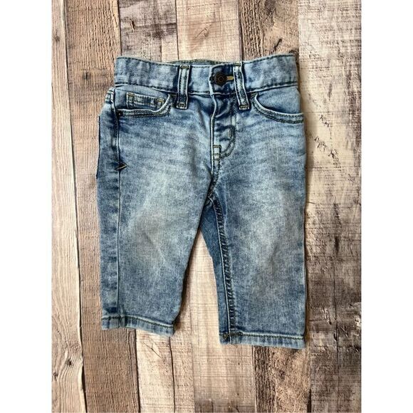 Cat & Jack Adjustable Waist Super Stretch 5 Pocket Skinny Blue Jeans 12 months - Picture 1 of 8